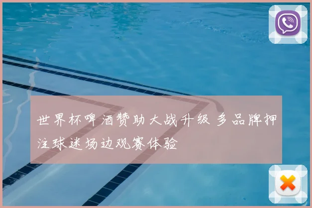 世界杯啤酒赞助大战升级 多品牌押注球迷场边观赛体验